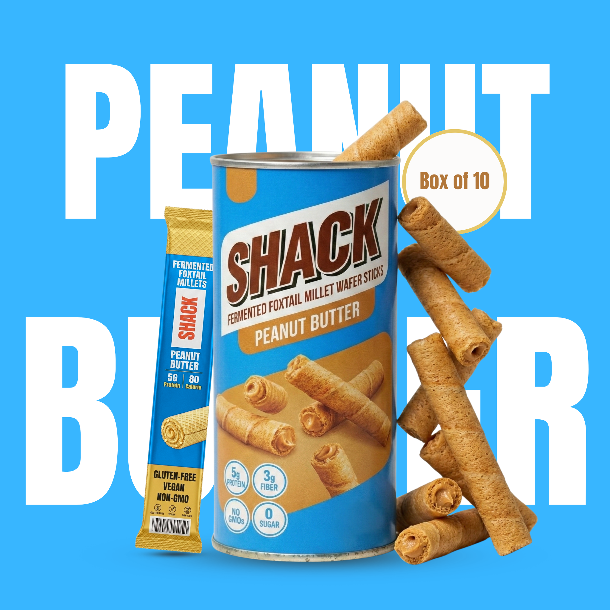 Peanut Butter Protein Sticks - Box of 10
