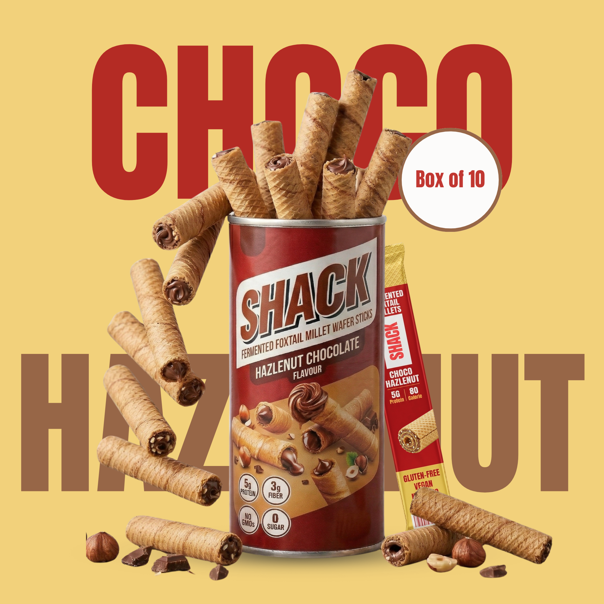 Hazlenut Chocolate Protein Sticks - Box of 10