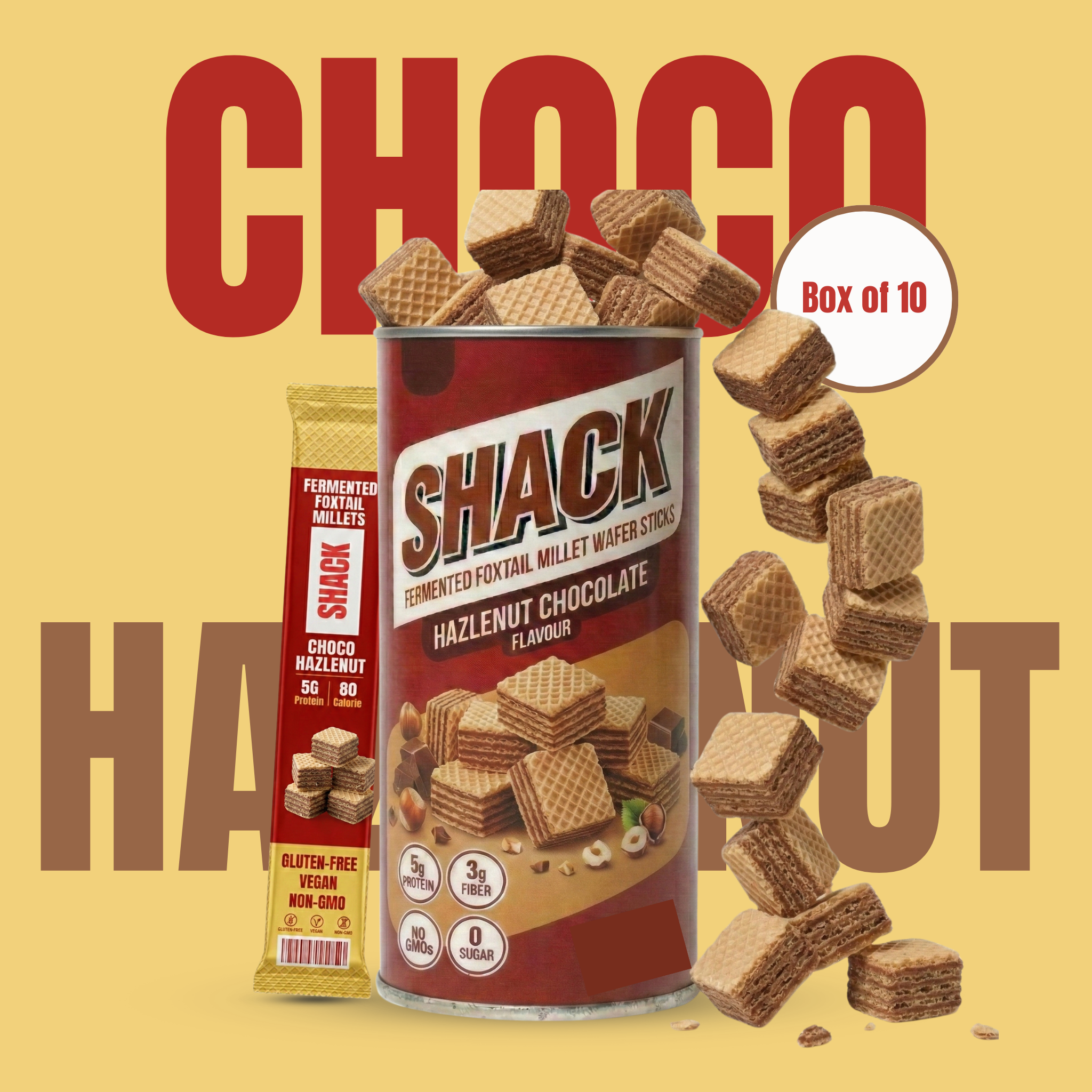 Hazlenut Chocolate Protein Cube Sticks - Box of 10