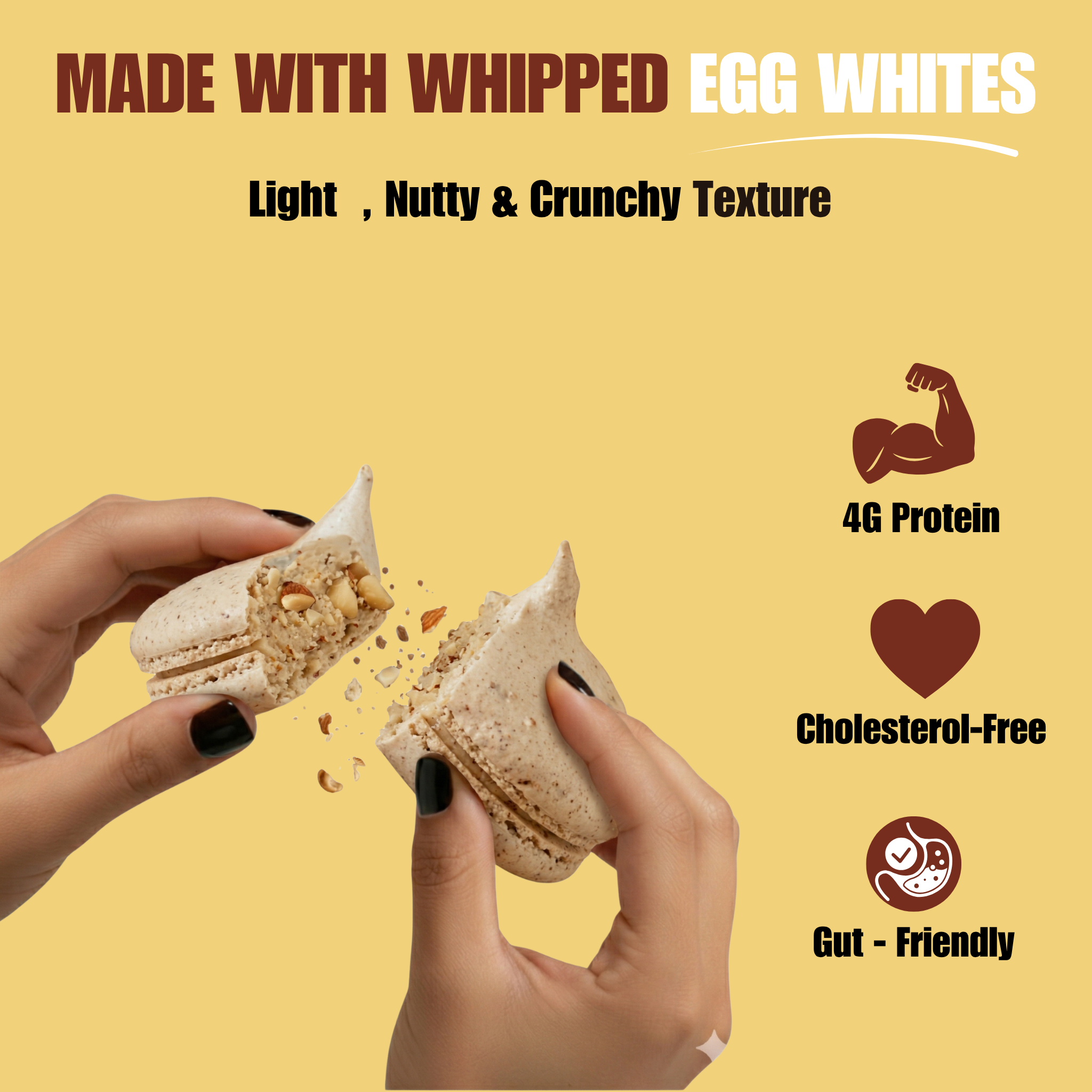 Protein Macroon Cookies - Cashew Crunch Pack of 10