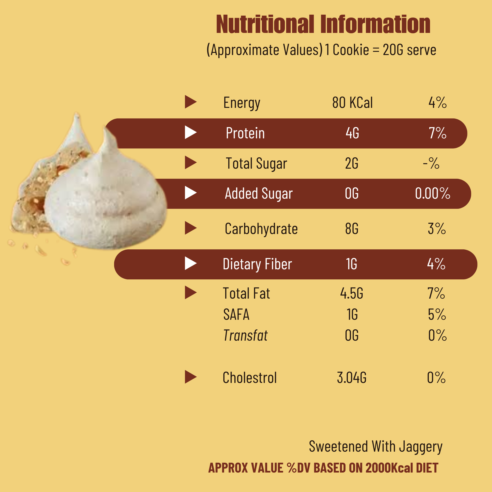 Protein Macroon Cookies - Cashew Crunch Pack of 10